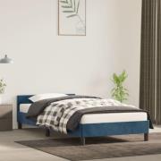 vidaXL Sängram utan madrass mörkblå 80x200 cm sammet