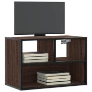 vidaXL Tv-bänk brun ek 60x31x39,5 cm konstruerat trä och metall