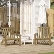 vidaXL Adirondackstolar 2 st 75x77x77 cm impregnerad furu