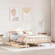 vidaXL Sängram utan madrass 120x190 cm massiv furu