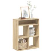 vidaXL Bokhylla sonoma-ek 66x31x80 cm konstruerat trä