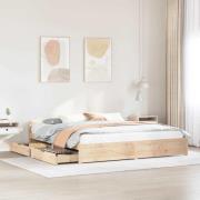 vidaXL Sängram utan madrass 160x200 cm massiv furu