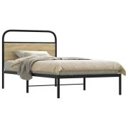 vidaXL Sängram utan madrass sonoma-ek 100x190 cm konstruerad trä