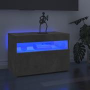 vidaXL TV-bänk med LED-belysning 2 delar betonggrå 60x35x40 cm
