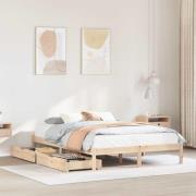 vidaXL Sängram utan madrass 160x200 cm massiv furu