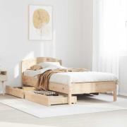 vidaXL Sängram utan madrass 100x200 cm massiv furu