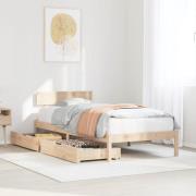 vidaXL Sängram utan madrass 90x200 cm massiv furu