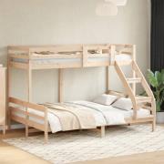 vidaXL Våningssäng 90x200/140x200 cm massiv furu