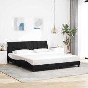 vidaXL Sängram utan madrass svart 180x200 cm tyg