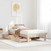 vidaXL Sängram utan madrass 90x190 cm massiv furu