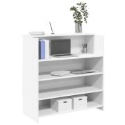 vidaXL Receptionsdisk vit 100x50x103,5 cm konstruerat trä