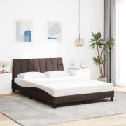 vidaXL Bed Frame without Mattress "Hanko" Dark Brown 120x200 cm Fabric