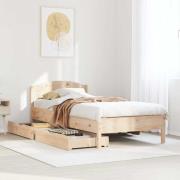vidaXL Sängram utan madrass 90x190 cm massiv furu
