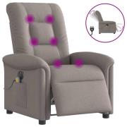vidaXL Elektrisk massagefåtölj taupe tyg