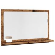 vidaXL Spegelskåp för badrum åldrat trä 60x11x37 cm konstruerat trä