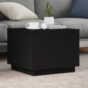 vidaXL Soffbord med LED svart 50x50x40 cm