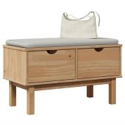 vidaXL Hallbänk OTTA 80x40x45 cm massiv furu