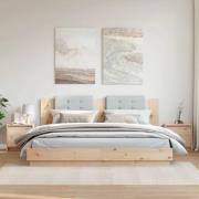 vidaXL Sängbord 2 st 40x30,5x40 cm massiv furu