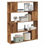 vidaXL Bokhylla/rumsavdelare gammalt trä 100x24x124,5 cm