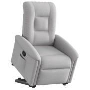 vidaXL Reclinerfåtölj med uppresningshjälp molngrå tyg