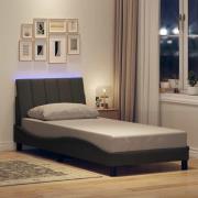 vidaXL Bed Frame without Mattress "Hanko" Dark Grey 90x200cm Fabric