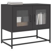 vidaXL TV-bänk svart 68x39x60,5 cm kallvalsat stål