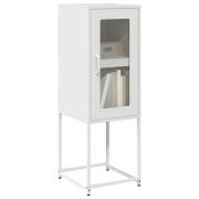 vidaXL Skänk vit 36x39x107 cm kallvalsat stål
