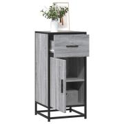 vidaXL Skänk grå sonoma 35,5x35x76 cm konstruerat trä och metall
