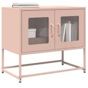 vidaXL TV-bänk rosa 68x39x60,5 cm kallvalsat stål