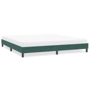 vidaXL Sängram utan madrass mörkgrön 200x210 cm sammet