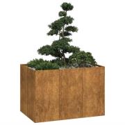 vidaXL Planteringskärl rostig 120x80x80 cm väderbeständigt stål