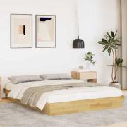 vidaXL Sängram utan madrass 160x200 cm massivt trä ek