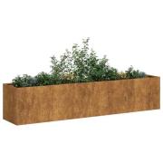vidaXL Planteringskärl rostig 200x40x40 cm väderbeständigt stål