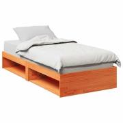 vidaXL Dagbädd utan madrass vaxad brun 90x190 cm massiv furu