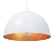 vidaXL Pendellampa 2 st höjdjusterbar E27 vit Ø 30 cm metall