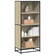 vidaXL Bokhylla sonoma-ek 60x35x139 cm konstruerat trä
