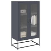 vidaXL Highboard antracit 68x39x123 cm stål