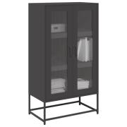 vidaXL Highboard svart 68x39x123 cm stål