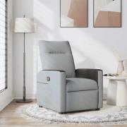 vidaXL Reclinerfåtölj ljusgrå tyg