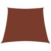 vidaXL Solsegel oxfordtyg trapets 2/4x3 m terrakotta