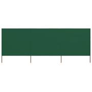vidaXL Vindskydd 3 paneler tyg 400x80 cm grön
