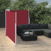 vidaXL Infällbar sidomarkis röd 100x600 cm