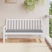 vidaXL Bänkdyna för trädgården grå 150x50x4 cm oxfordtyg