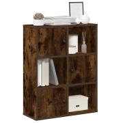vidaXL Bokhylla rökfärgad ek 60x24x76,5 cm konstruerat trä