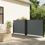 vidaXL Infällbar sidomarkis antracit 100x1000 cm