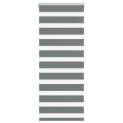 vidaXL Rullgardin zebra mörkgrå 65x150 cm tyg bredd 60,9 cm polyester