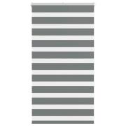vidaXL Rullgardin zebra mörkgrå 90x100 cm tyg bredd 85,9 cm polyester