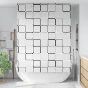 vidaXL Rullgardin för dusch 150x240 cm tyg bredd 146 cm
