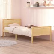 vidaXL Sängram massiv furu 90x200 cm