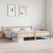 vidaXL Sängram massiv furu 200x200 cm